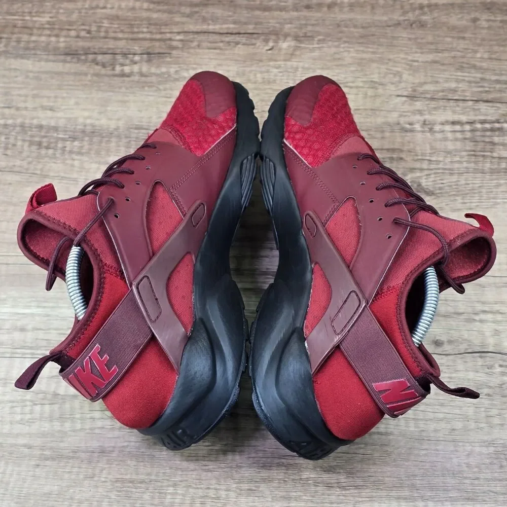 Nike Air Huarache Run Ultra Men's Size 9.5 Tough Red Black Sneakers 819685-604